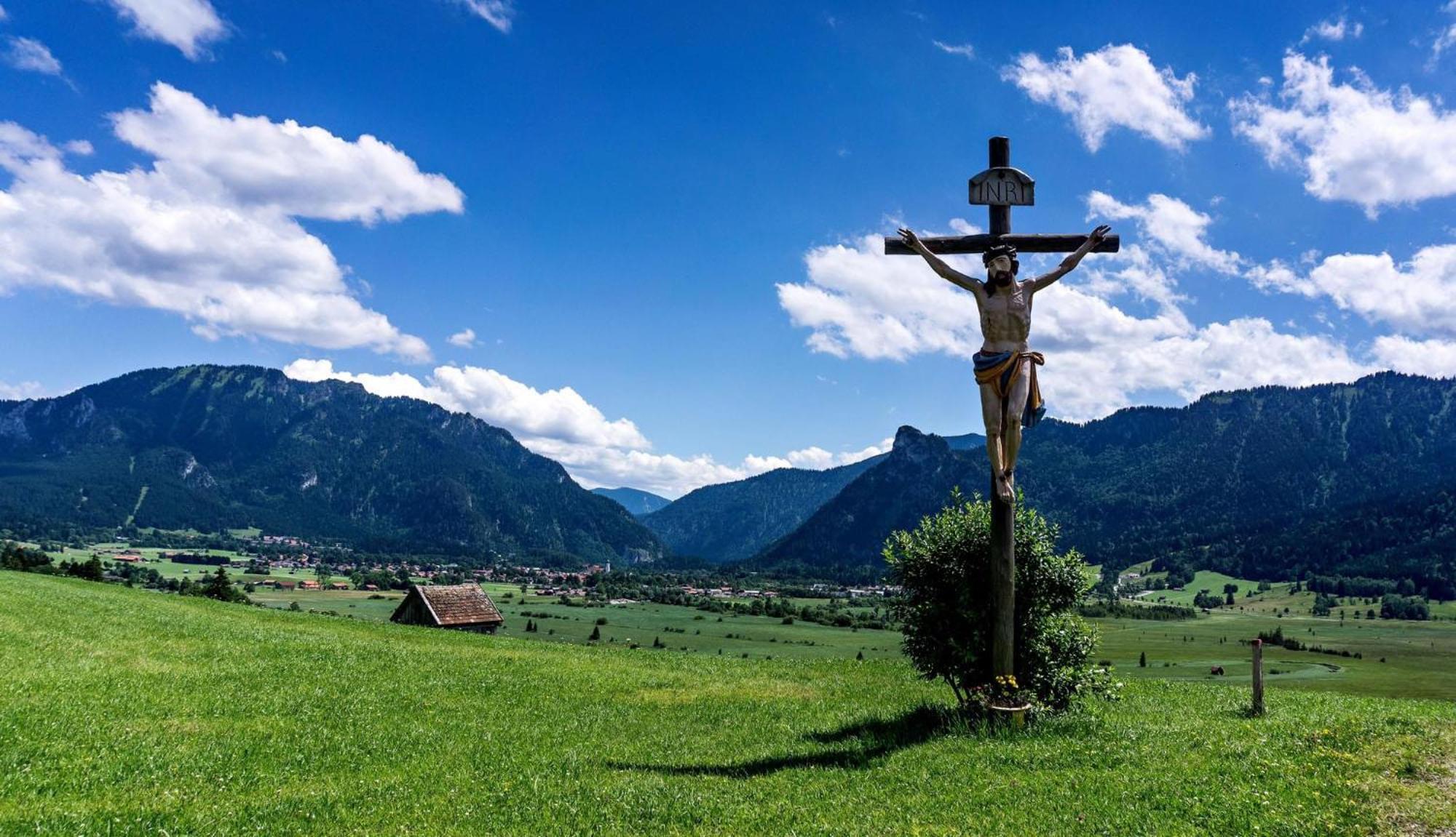 Ferienwohnung Mitteldorf Oberammergau Esterno foto